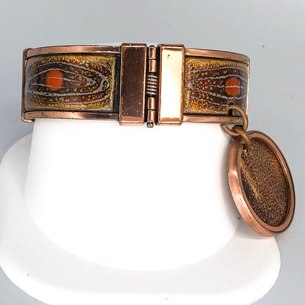 Vintage Copper Enamel Bracelet CB0004