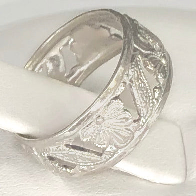 Sterling Silver Decorated Band CR0055