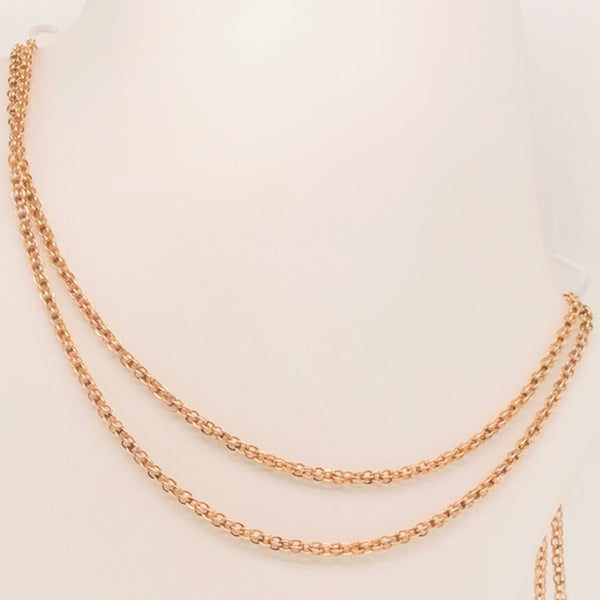 14K Yellow Gold 48" Long Lady's Watch Chain  CN0080