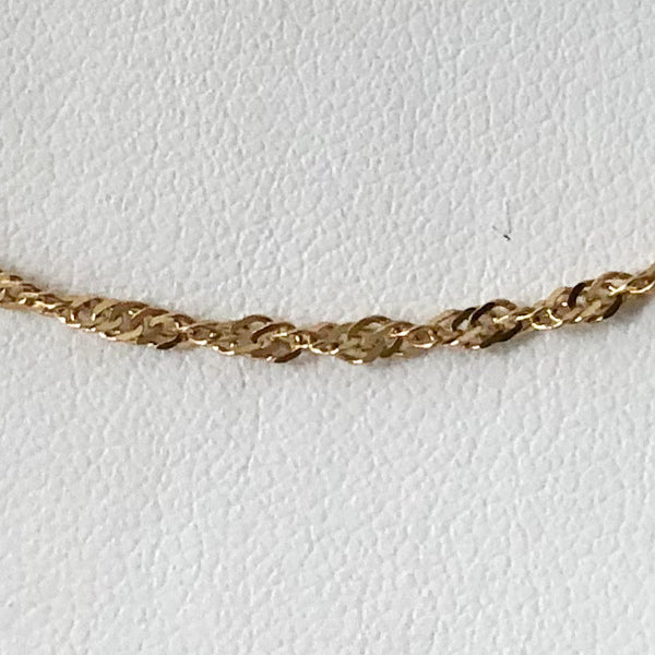 14K Yellow Gold Twisted Chain 18"  JNSI1084