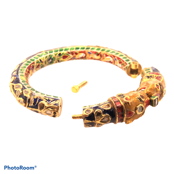 Purchased in India 18K Yellow Gold Gemstone Bracelet  CB0094