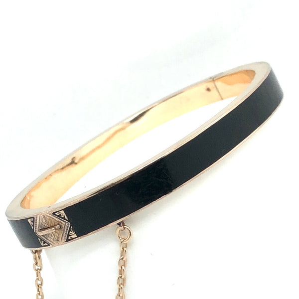 14K Yellow Gold Victorian Mourning Bracelet  CB0220