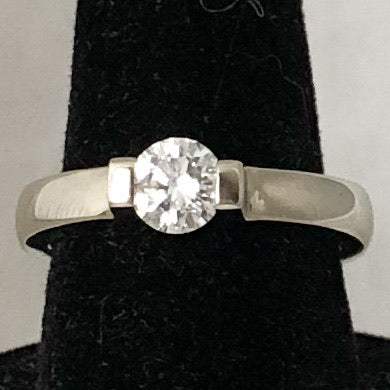 Designer Gelin Abaci 14K White Gold Tension Set Diamond Ring, Stackable  JSI0179