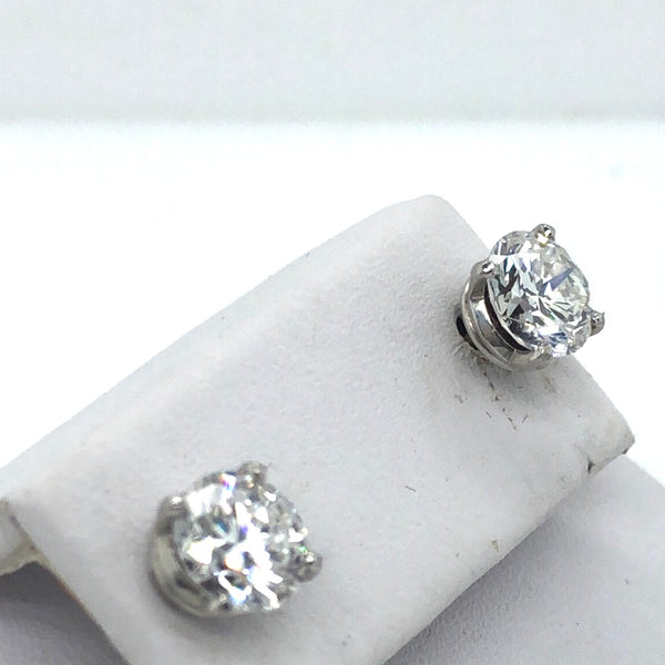 Beautiful 18K White Gold 1 Carat/Ear Diamond Stud Earrings  CE0238