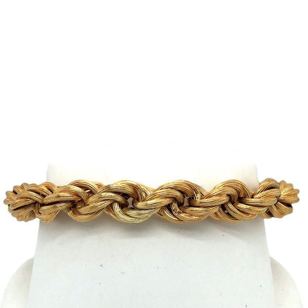 14K Yellow Gold Large Twist Bracelet   CB0114