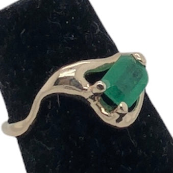 14K Yellow Gold Emerald Ring  CR0268