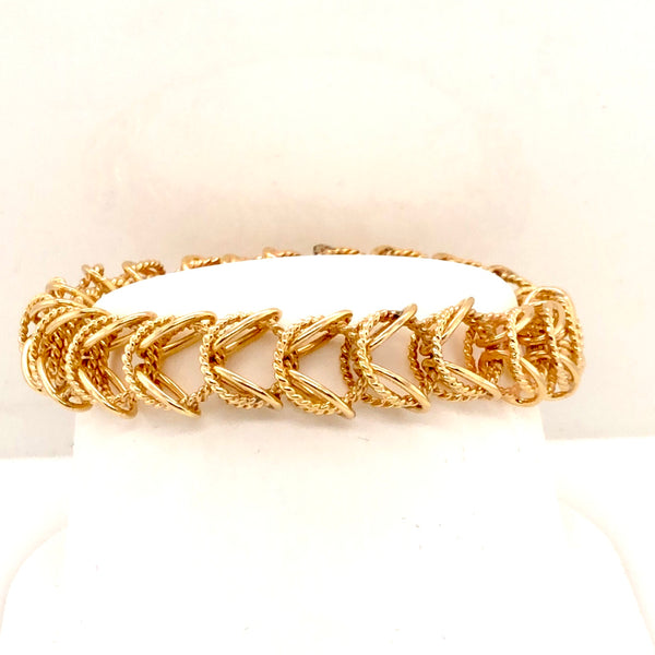 14K Yellow Gold Fancy Link Bracelet  CB0231