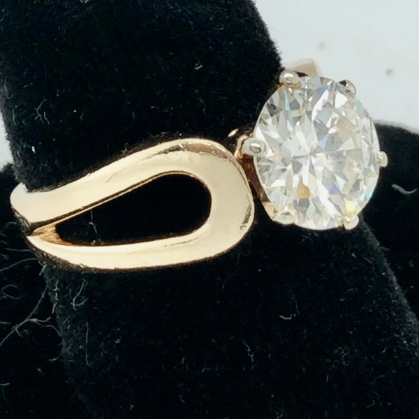 14K Yellow Gold @ 2.10mm Round Diamond Ring  CR0333