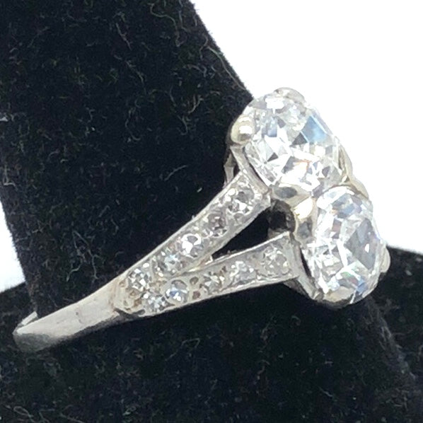 Beautiful Platinum Art Deco Ring  CR0344