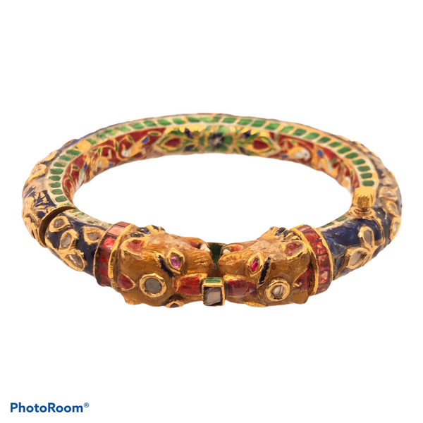 Purchased in India 18K Yellow Gold Gemstone Bracelet  CB0094