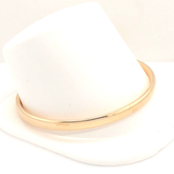 14K Yellow Gold Oval Bangle Bracelet  CB0230